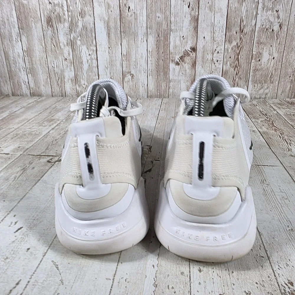 Nike Free RN 2018 Womens Running Shoes White Black 942837-100 Size 9